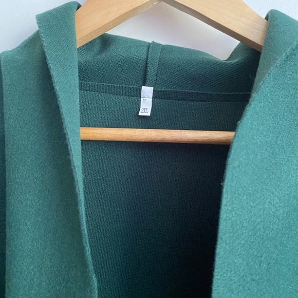 Felt Car Coat Duffle Trench Coat - Picture 2 of 5